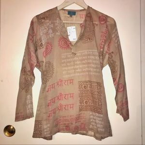 NWT OHM cotton tunic yoga